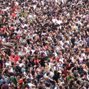 People in stadium